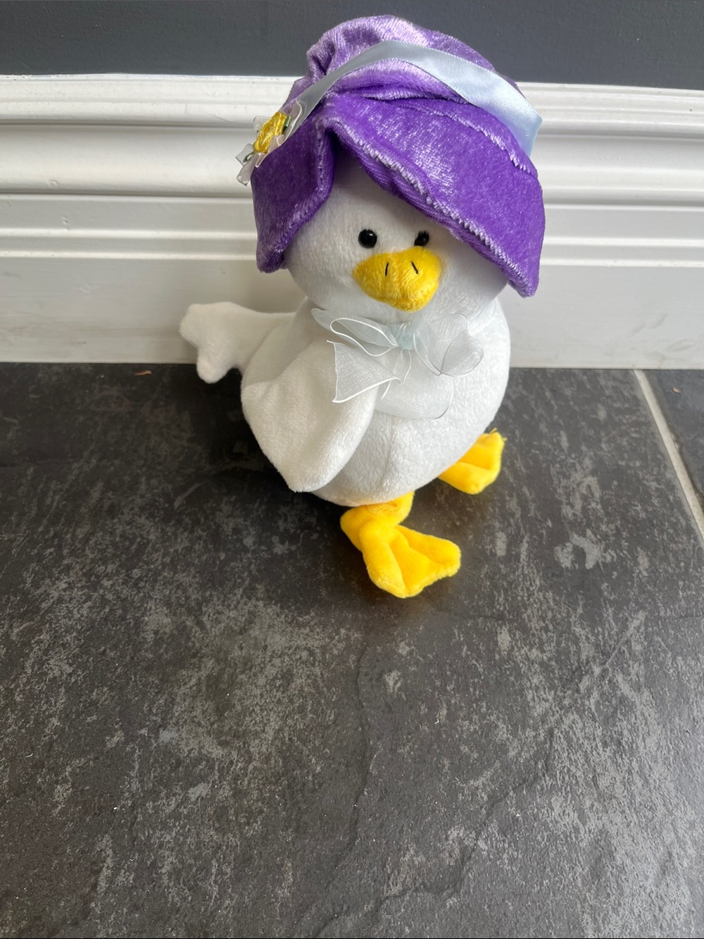 Plush Duck with Purple Hat